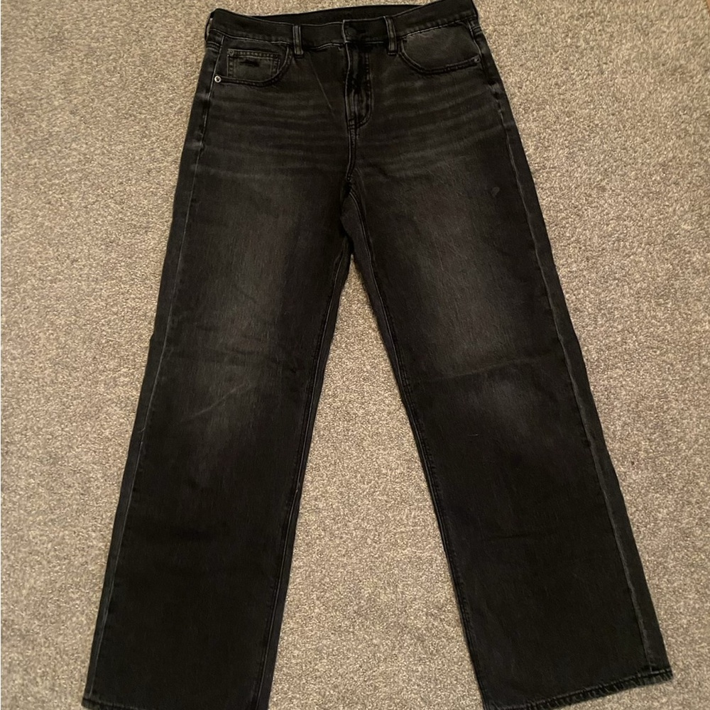 American eagle black stovepipe jeans, barely worn, size 8